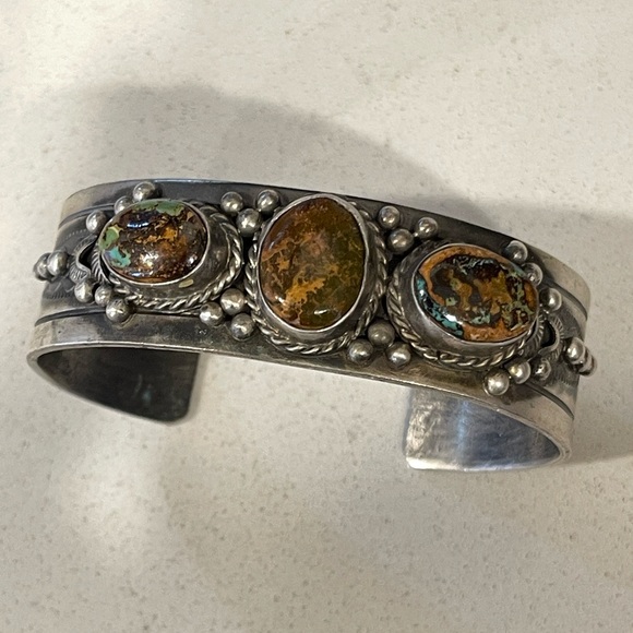 Royston Turquoise Native American Bracelet - Picture 3 of 6